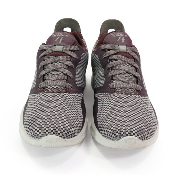 Skechers Women's GoWalk 4 Walking Shoe GOGA Max Insoles Burgundy Comfort Sneaker - Picture 2 of 8